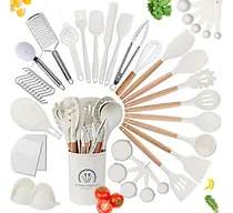 Comprar Juego De 44 Pz Utensilios Cocina Cucharas Silicona Espátulas