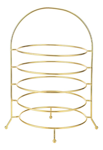 Elegante Soporte Para Tartas Para Fiestas Y 5 Capas De Oro