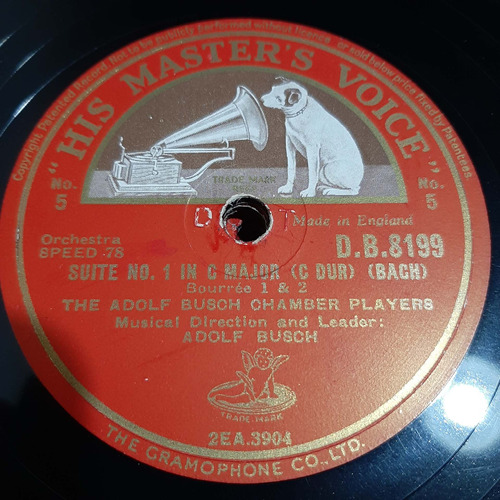 Pasta Adolf Busch Chamber Players 2-5 Master Voice Tc68