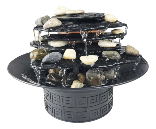 Fonte De Água Cascata Relaxante Decorativa Iluminada 110v