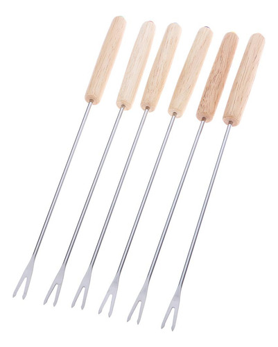 6 Espetos De Aço Inoxidável Para , , Garfos De , Fogueiras