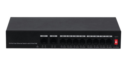 Switch Poe De 10 Puertos Fast Ethernet/ 8 Puertos Poe 10 /vc