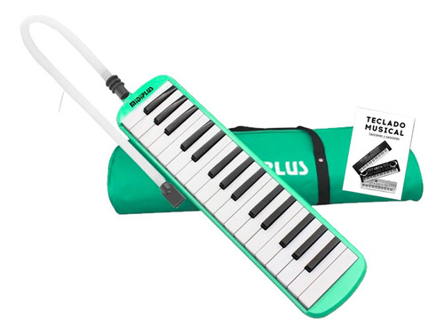Flauta Melódica Midiplus 32 Teclas Funda Y Boquilla Verde