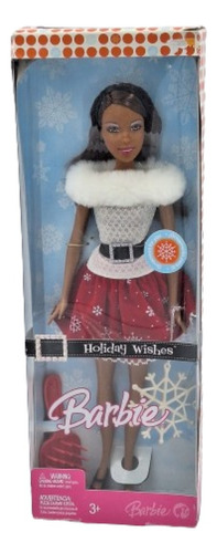 Barbie Holiday Wishes Christie Negra 2007 Antiga 80 90 