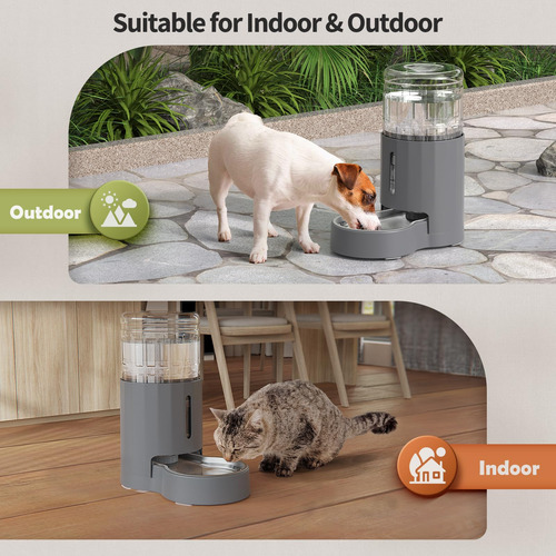 Dispensador De Agua Automático Para Gatos Y Perros Pequeños Gris