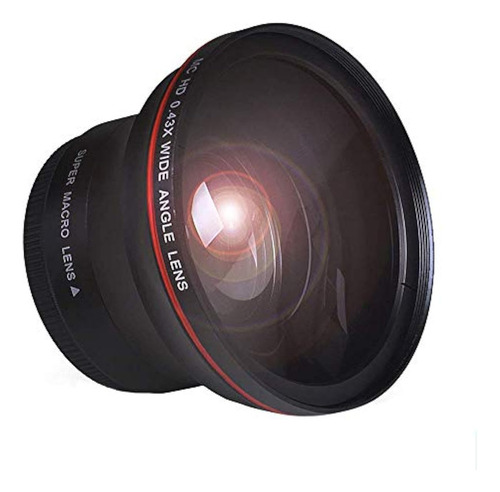 Lente Gran Angular Tectra Hd Profesional De 55 Mm Y 0.43x