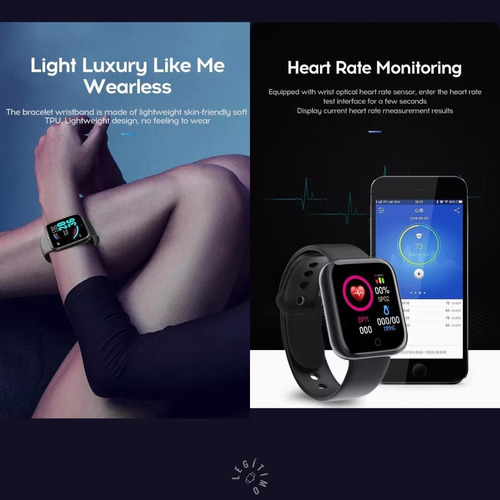 Imagen 8 de 10 de Smartwatch D20 Y68 Rosa Original Versión 2022