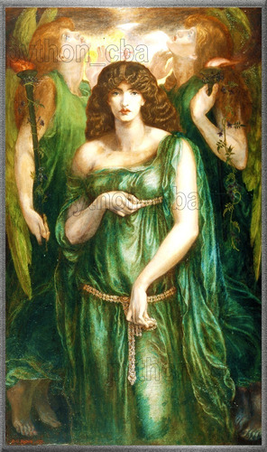 Cuadro Astarte Siriaca - Dante Gabriel Rossetti - Año 1877