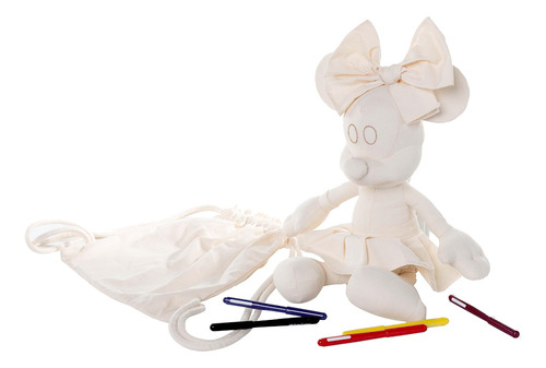 Boneca Artesanal Da Minnie Grande Para Colorir 45cm Crayon