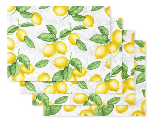 Martha Stewart Juego De Manteles Individuales Lots Of Lemons