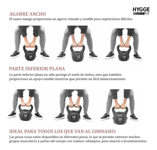 Imagen 7 de 10 de Pesa Rusa Kettlebell Importada 16 Kg Gym Fitness Crossfit