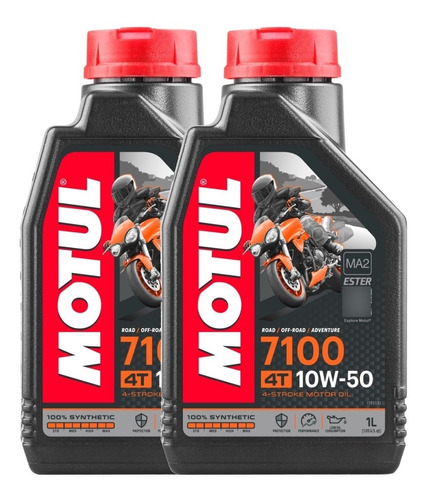 Aceite Moto 4t 7100 10w50 100% Sintetico Motul 2 Litros