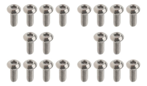 20 Tornillos De Cabeza De Botón Hexagonal De Aleación De
