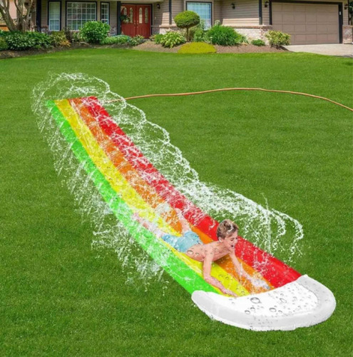 Resbalin Inflable Acuatico Resbaladill 4.8m Deslizador Agua