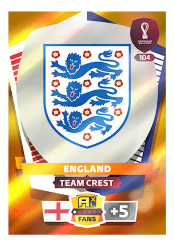 Cartas Adrenalyn Qatar 2022 - Team England.