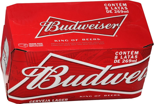 Cerveja American Lager Budweiser 269ml Lata - Pack 8