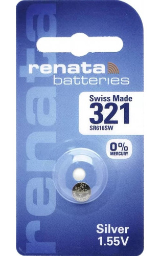 1 Renata 321 Sr616sw Pila Batería Oxido Plata 1.55v Reloj