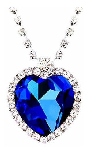 Collar - Hisokite Titanic Heart Of The Ocean Necklace, Blue 