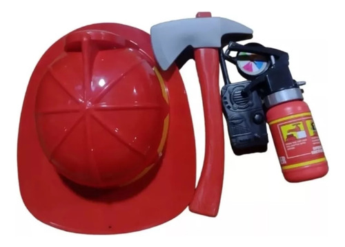 Set De Bombero Con Casco Juguete