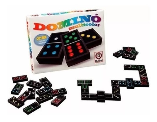 Domino Multicolor Ruibal Fichas Plasticas Original Yo Gane