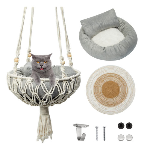 Hamaca De Macramé Para Gatos Y Perros Pequeños