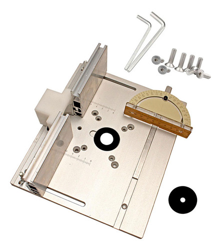 Inserto De Mesa De Enrutador, Placa Abatible De Plata