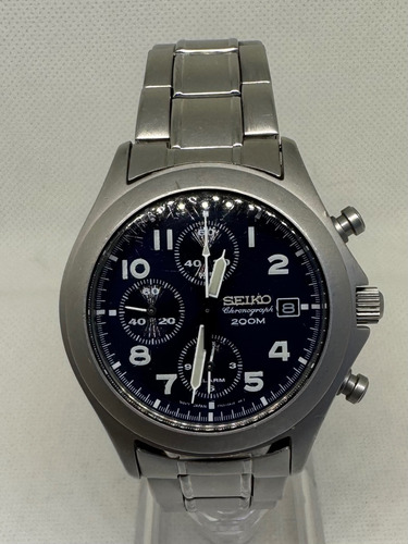Reloj Seiko Chronos Alarm 7t62 Gris Gris Azul (Usado)
