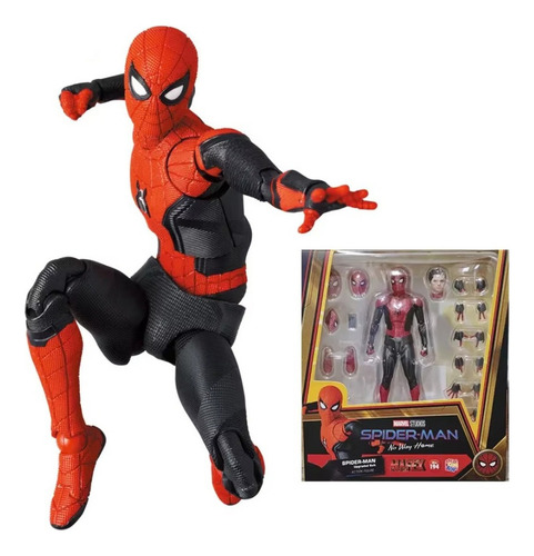 Figura De Acción Mafex 194 Spiderman De Juguete Tom Holland