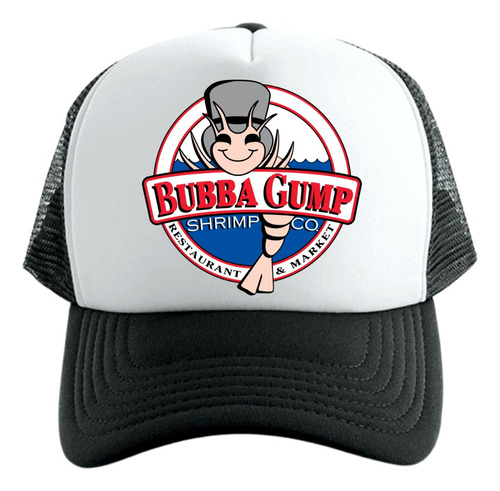 Gorra Tipo Trucker Negra Bubba Gump Forrest Gump