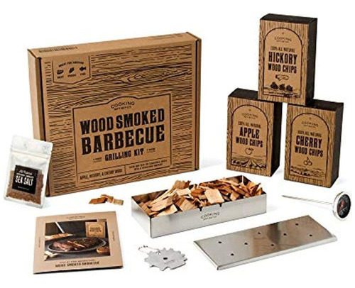 Juego De Regalo De Cocina | Bbq Smoker Wood Chip Grill Set P