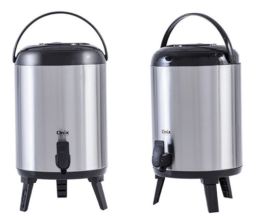 2 Botijão Térmico Inox 9,5 L Quente /frio C/torneira P/hotel