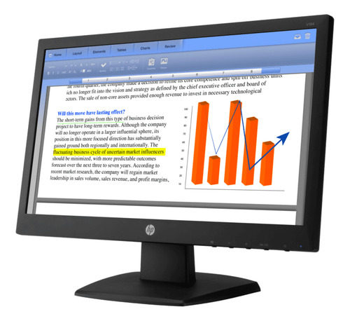 Monitor Hp V194 18.5 Led Hd 1366 Px X 768 Px 60hz 5ms Vga (Usado)