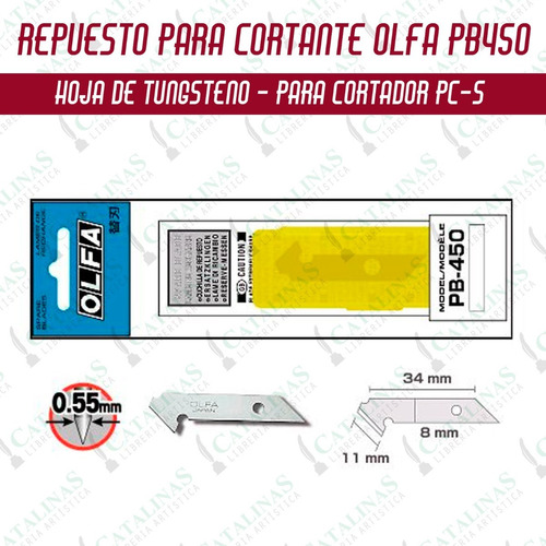 Repuesto Cutter Olfa Pb - 450 5mm Blister X5unid Microcentro