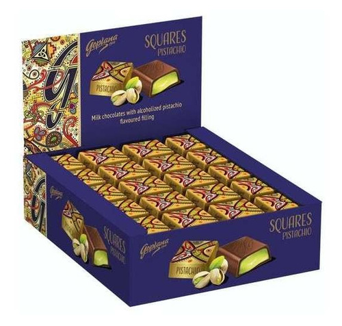 Imagen 2 de 2 de Pack 2 Cajas Bombones Chocolate Goplana 1 Kg Pistacho