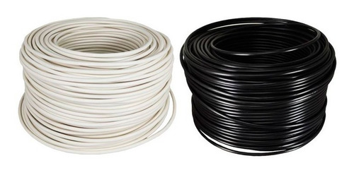 Kit 2 Cables Eléctrico Cca Calibre 8 X 50 Mts Blanco Y Negro