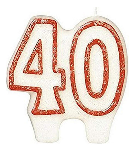 #40 Vela De Celebración | Blanco/rojo | Suministro De ...