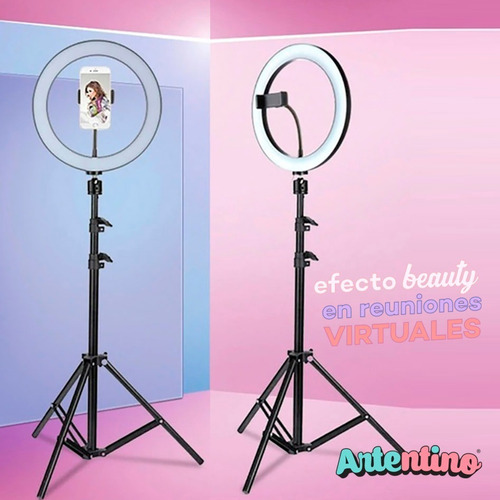 Led Ring Aro Luz Celular Foto Maquillaje 2 Tripodes Regalo