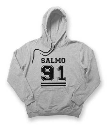 Sudadera Hoodie Frase Cristiana Salmo 91 Unisex Niño/adulto