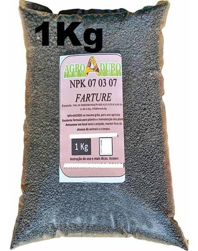 Fertilizante Npk 07 03 07 + Micros Farture 1kg Todas Cultura