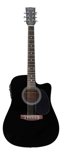 Guitarra Electroacústica Memphis 964 Black Color Negro Orientación de la mano Diestro