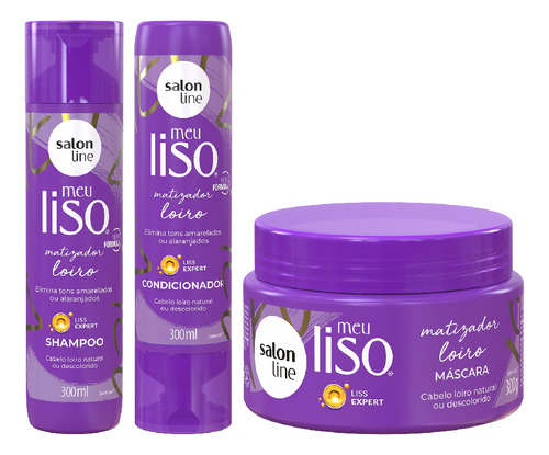 Salon Line Meu Liso Matizador Shampoo + Cond + Mascara