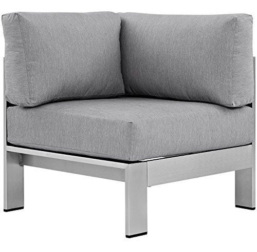 Imagen 2 de 4 de Modway Shore - Silla De Aluminio Para Patio, Para Exteriores