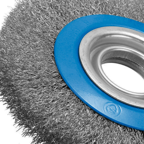 Escova Esmeril Aço Circular 6 X 3/4 X 1/2 + Buchas Aquatools