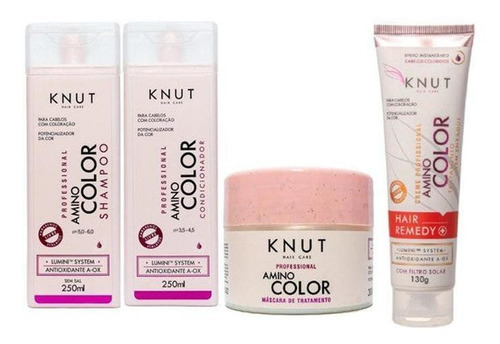 Knut Amino Color Kit Shampoo + Cond + Mascara + Hair Remedy