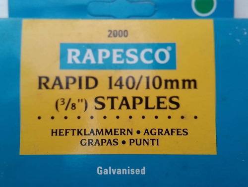 Imagen 2 de 4 de Grapas Rapesco 53/6, 53/10, 140/6, 140/8 Y 140/10