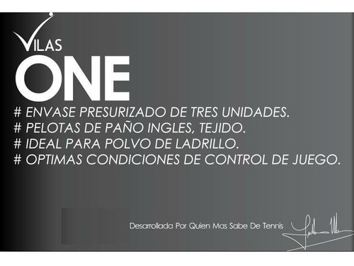 Imagen 3 de 6 de Tubo Pelotas Vilas One X 3 Balls Tenis Padel - Local Olivos