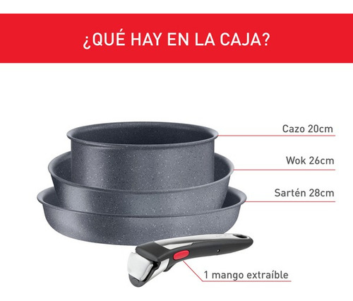 Set 4 Pzs Ingenio Natural On, T-fal L7669402