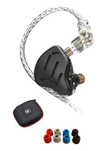 Kz Zax Negro 16 Drivers Cable Sin Mic+ Estuche + Memory Foam