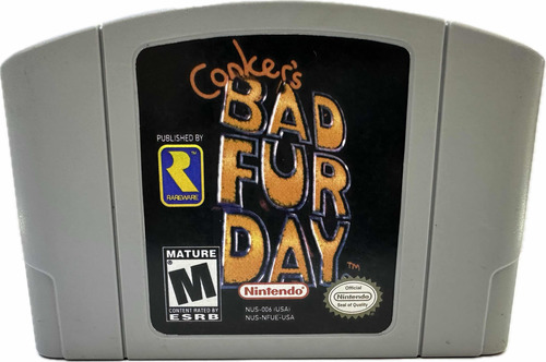 Conker Bad Fur Day | Nintendo 64 Original Portada Reimpresa (Reacondicionado)