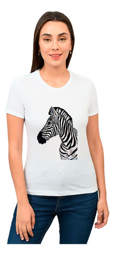 Playera Zebra Mujer Animales Diseño 595 Playeras Beloma